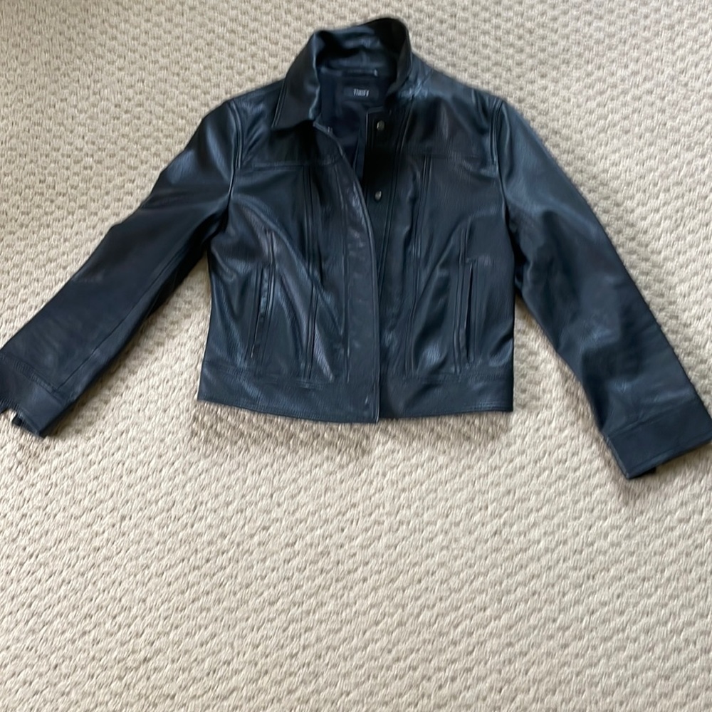 Theory Black Leather Jacket